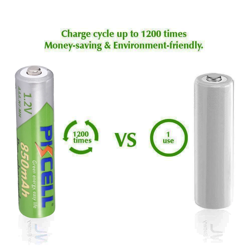 20 шт. PKCELL NIMH AAA перезаряжаемая батарея P аккумуляторы nimh aaa 1,2 V 850mah LSD до 1000mAh для игрушек камеры