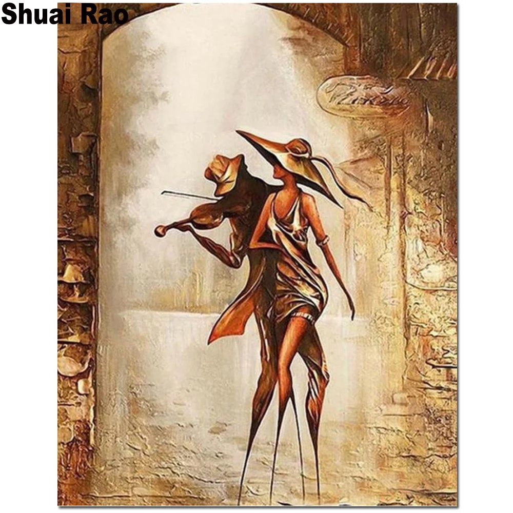 5d алмазная живопись сделай сам абстрактная скрипка для влюбленных бриллиантовая