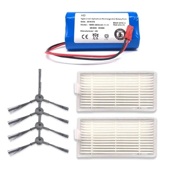 

Hot 11.1V 2600MAh Rechargeable for ILIFE Battery + Brush Filter Robotic Vacuum Cleaner Accessories for Ilife V3 V5 V5S V5S