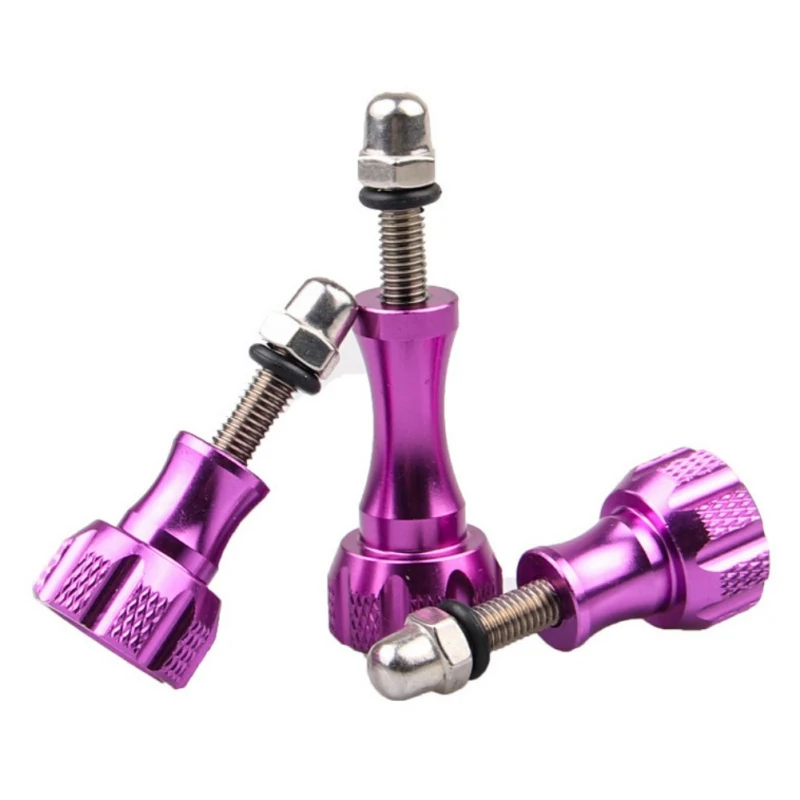 

3 Pcs Aluminum Thumb Knob Bolt Nut Screw For GoPro 1 Long And 2 Short Three-piece Knob Mount Cycling Accessories