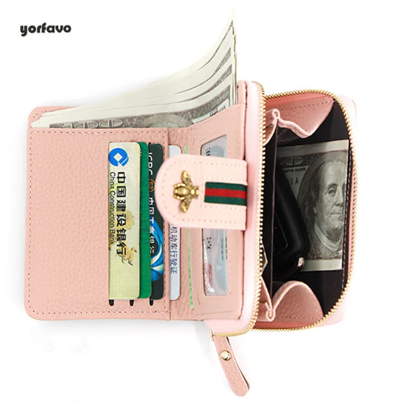 

New Women Wallets Leather Female Purse Mini Hasp Solid Multi-Cards Holder Fashion Coin Short Wallets Slim Small Wallet women