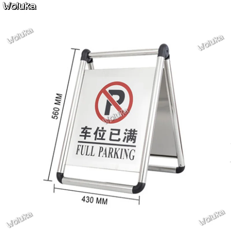 Не стояночный знак частный автомобиль стояночный ворс вертикальный человек знак из нержавеющей стали предупреждающий знак без парковочного места CD50 Q06 - Название цвета: C