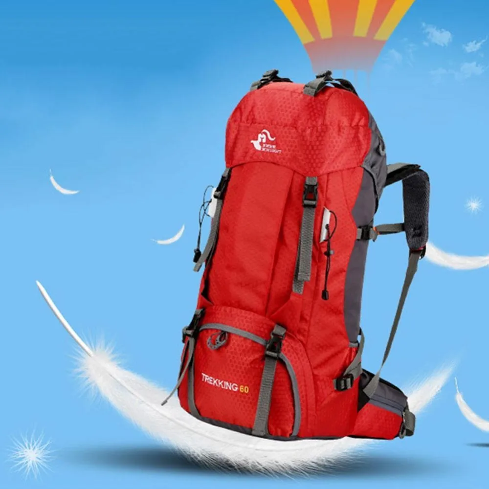 60L походные рюкзаки для кемпинга, рюкзаки для альпинизма, спортивная сумка с дождевиком, рюкзак большой емкости