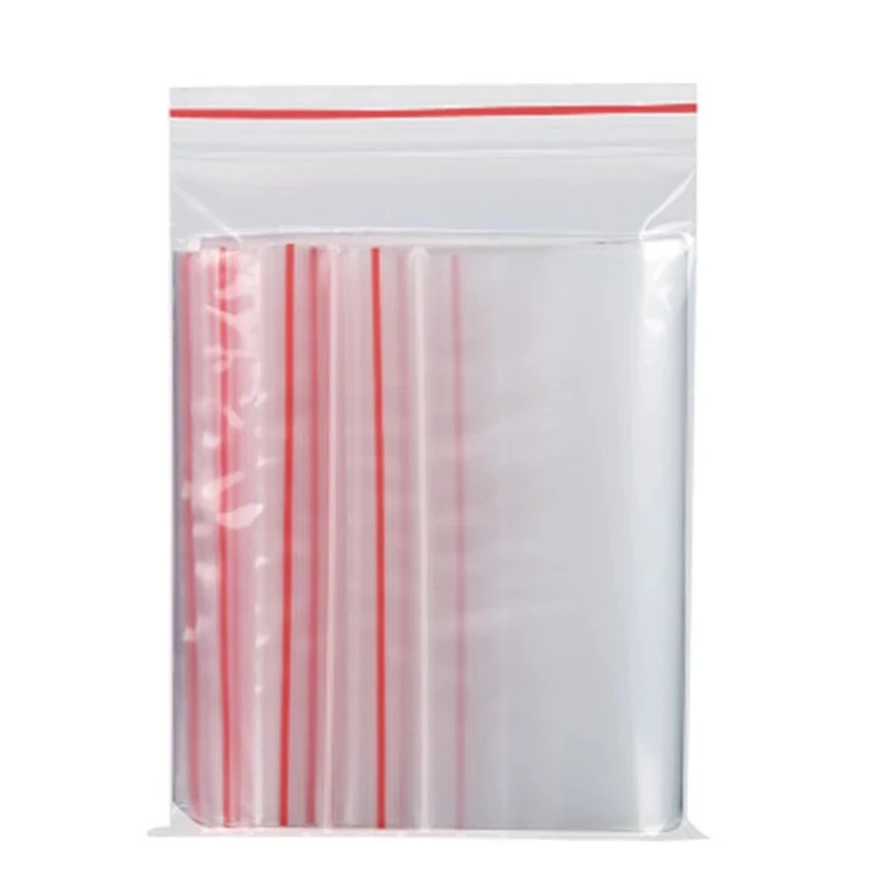 100pcs High Clear Small Plastic Gifts Jewelry Zip-lock Bag Reclosable Nail  Powder Hardware Bracelets Beads