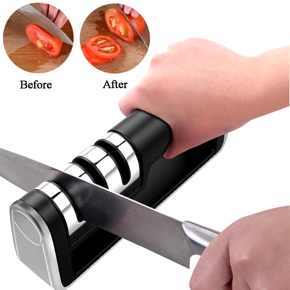 high quality Professional Knife Sharpener diamond Quick Professional 3 Stages Sharpener Knife sharpening Tools Sharpening Stone