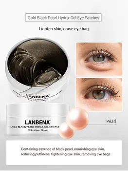 

LANBENA Face Mask Gold Black Pearl Collagen Eye Patch Gel Face Care Repairing Wrinkle Lighten Skin Erase Eye Bag Eye Care 60pcs