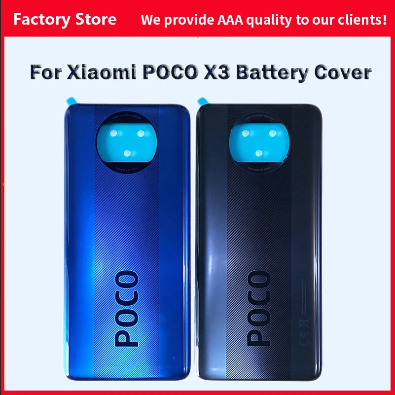 Оригинальная задняя крышка для Xiaomi POCO X3 батарея корпуса NFC | Мобильные телефоны и