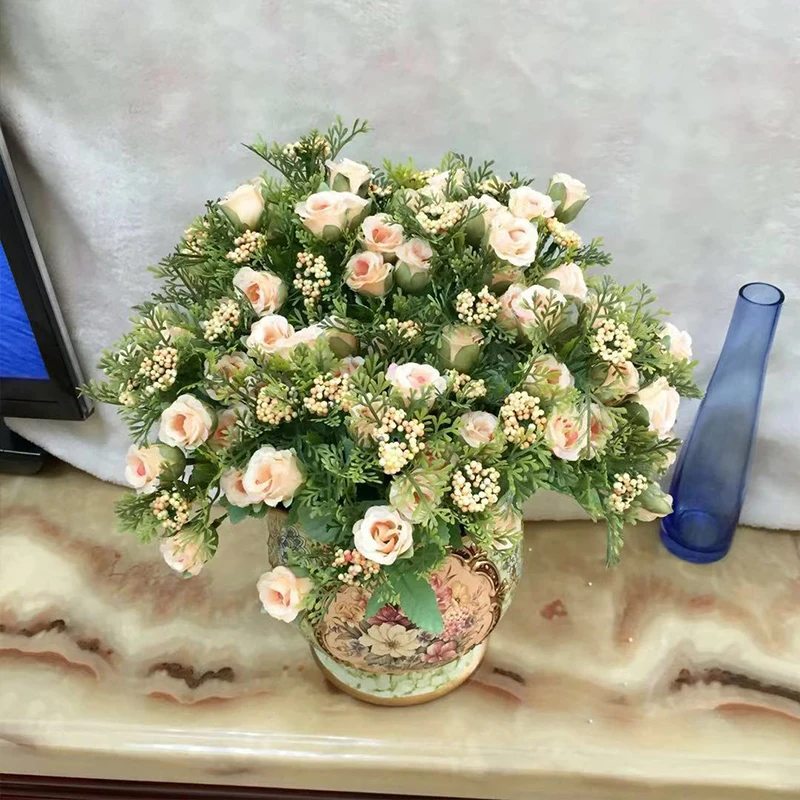 

15 Heads Eternal Rose Artificial Decoration Autumn Decoration Artificial Flowers DIY For Wedding Home Christmas Decor Flowers