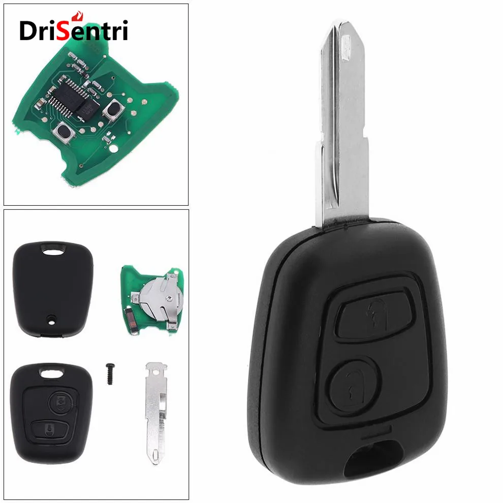 

2 Buttons Keyless Uncut Flip Remote Key Fob with PCF7961 Chip and NE73 Blade for Peugeot 206 / 306 / 405 Models 2007-2019
