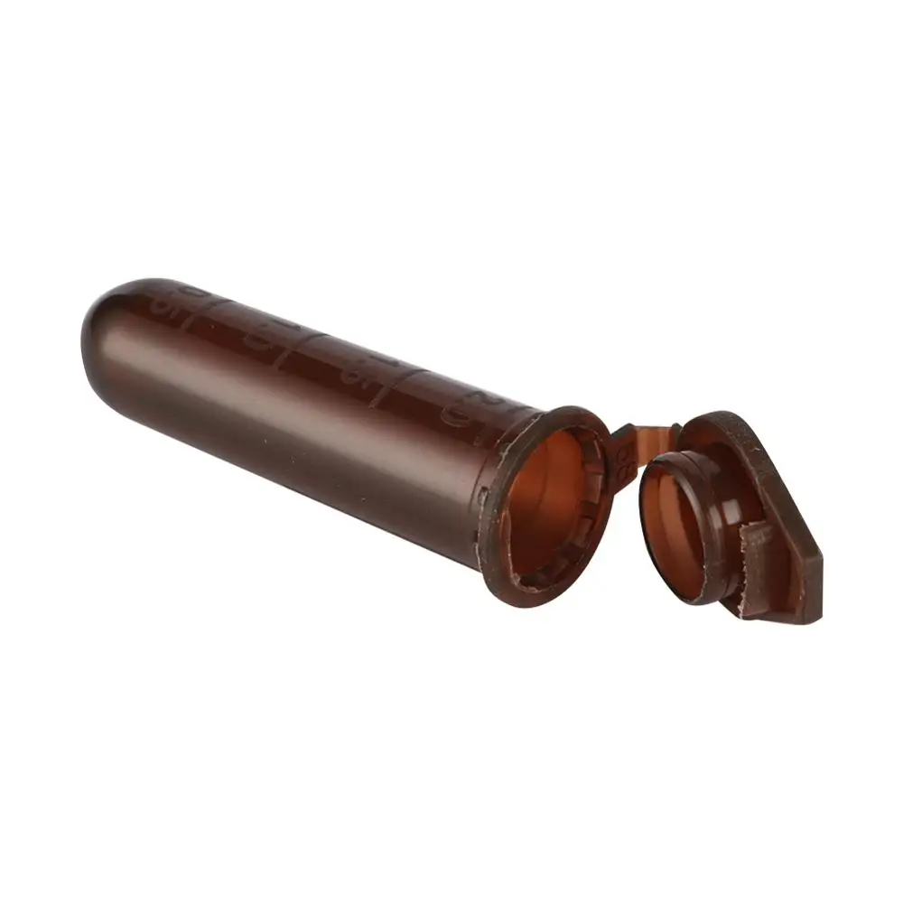 2ml Snap Cap Round Bottom Centrifuge Test Tube Laboratory Analysis Test Tube Sample Vial Container School Lab Equipment 100Pcs