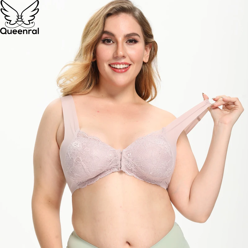 Bodily Nursing Bra, Womens Solid Lace Lingerie Bras Plus Size