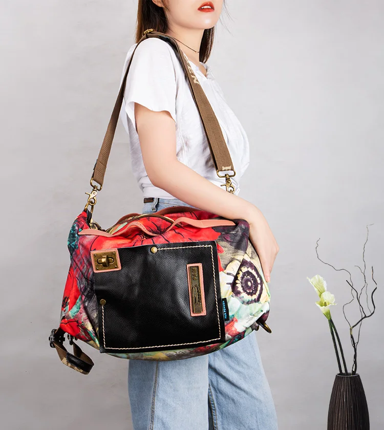 Laptop Bag 13 inch 15 inch Psychedelic Messenger Laptop Bag Canvas Messenger Bag Screen Printed Shoulder Bag Computer Bag