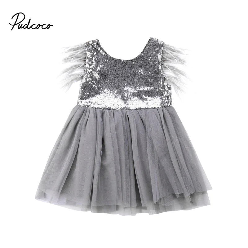 Свадебное платье с блестками для маленьких девочек; Детские платья принцессы; нарядное свадебное платье-пачка из тюля для девочек