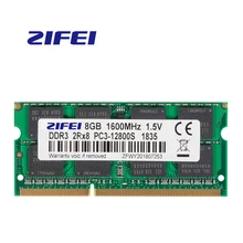 Zifei ram ddr3 2gb 4gb 8gb 1066mhz 1333mhz 1600mhz 204pin SO-DIMM módulo de memória do caderno para o portátil