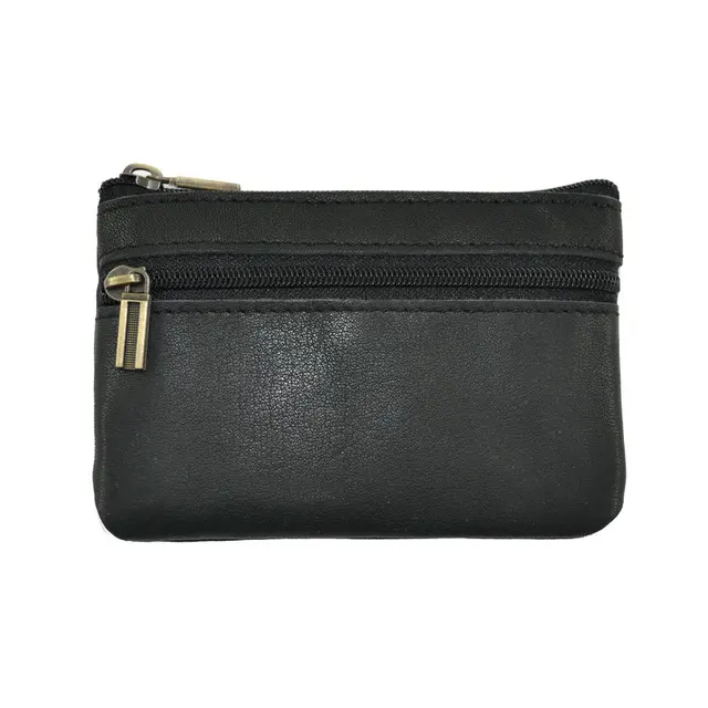 Porte Monnaie Homme Cuir Noir Veritable