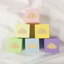 Украшение дома облака квадратный куб твердой древесины личности ребенка фото реквизит Детские товары CORB