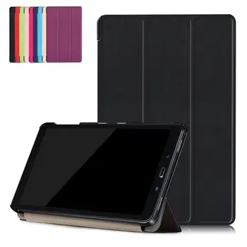 

PU Leather Smart Case Cover New Silk Stand Folio Flip Case Cover for Samsung Galaxy Tab A 10.1 (2016) SM-P580 /P585