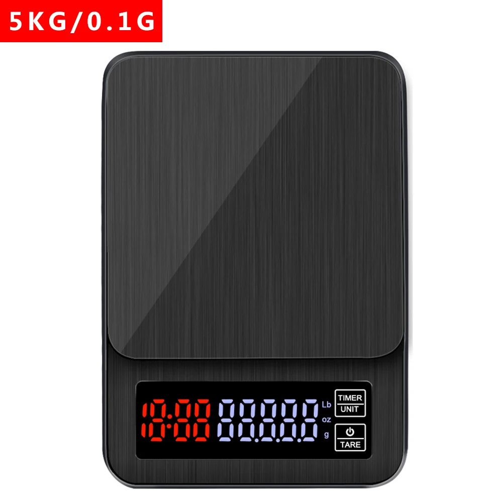 5kg 0.1g Мини lcd Цифровые Электронные капельные кофейные весы с таймером 3 кг 5 кг 0,1 г Цифровой кофе Вес бытовой капельные весы таймер - Цвет: 5kg 0.1g