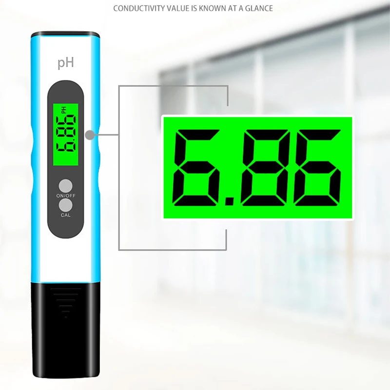 Digital PH Meter Pen of Tester 0.0-14PH LCD Accuracy 0.01 PH Meter Water Quality Aquarium Pool Water Wine Automatic Calibration laser measuring tape