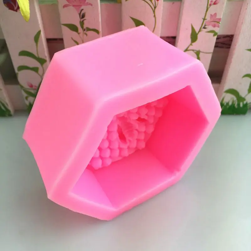3D Honeycomb Silicone Soap Mold DIY Clay Candle Making Cake Fondant Decorating High Quality and Brand New