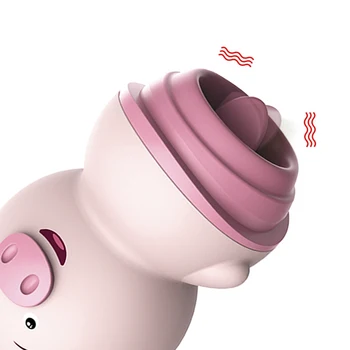 Nipple Massager Sex Toys for Woman Female Masturbator Clitoris Stimulator Cute Pig Tongue Licking Sucking Vibrator 6 Modes 2