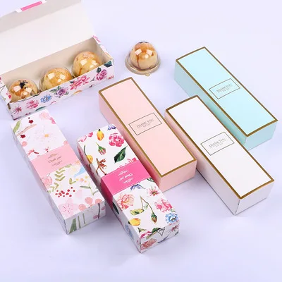 1 шт. длинная полоса Милая Подарочная коробка Nougat коробки для печенья конфеты ананасовый торт выпечки бумажная коробка День рождения Свадьба Упаковка Сумки