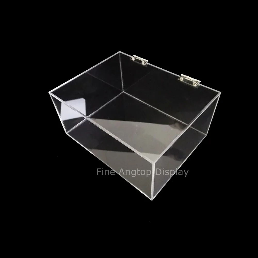 Handmade Acrylic Clear Box With Lid Desktop Small Item Organizer Craft  Jewelry Case Hinged Storage Box