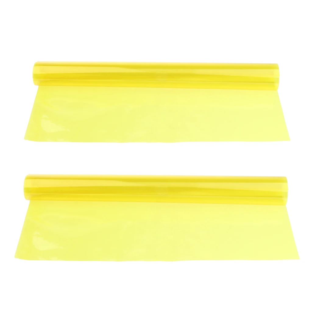 2Pcs 40×50cm Transparent Yellow Colour Filter Gel Sheet Fluorescent Party Light