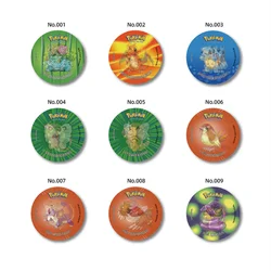 Cartes à collectionner Pokemon Tazos rares, brillantes en 3D, 56 pièces, dessin animé limité, ensemble complet de cartes Pokemon, cadeau 