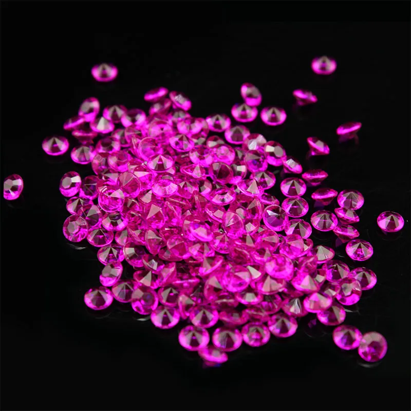 Rose Red 5000/лот 8 мм 2CT фуксия алмазное конфетти украшение свадебного стола - Цвет: Rose Red