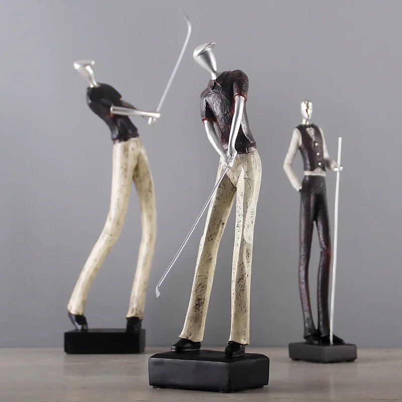 

Resin Crafts Home Decoration Accessories Simple Modern Golf Figure Resin Craft Gift Decoration Home Decoration Figure Statue