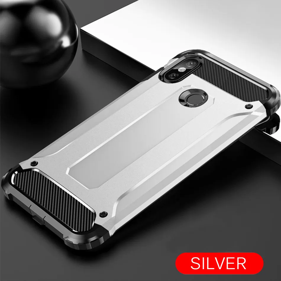 Роскошный силиконовый защитный противоударный чехол для Xiaomi Redmi Note 7 8 5 Plus 4x6 Pro Чехол для Redmi 7 5a 6a бампер чехол - Цвет: Silver