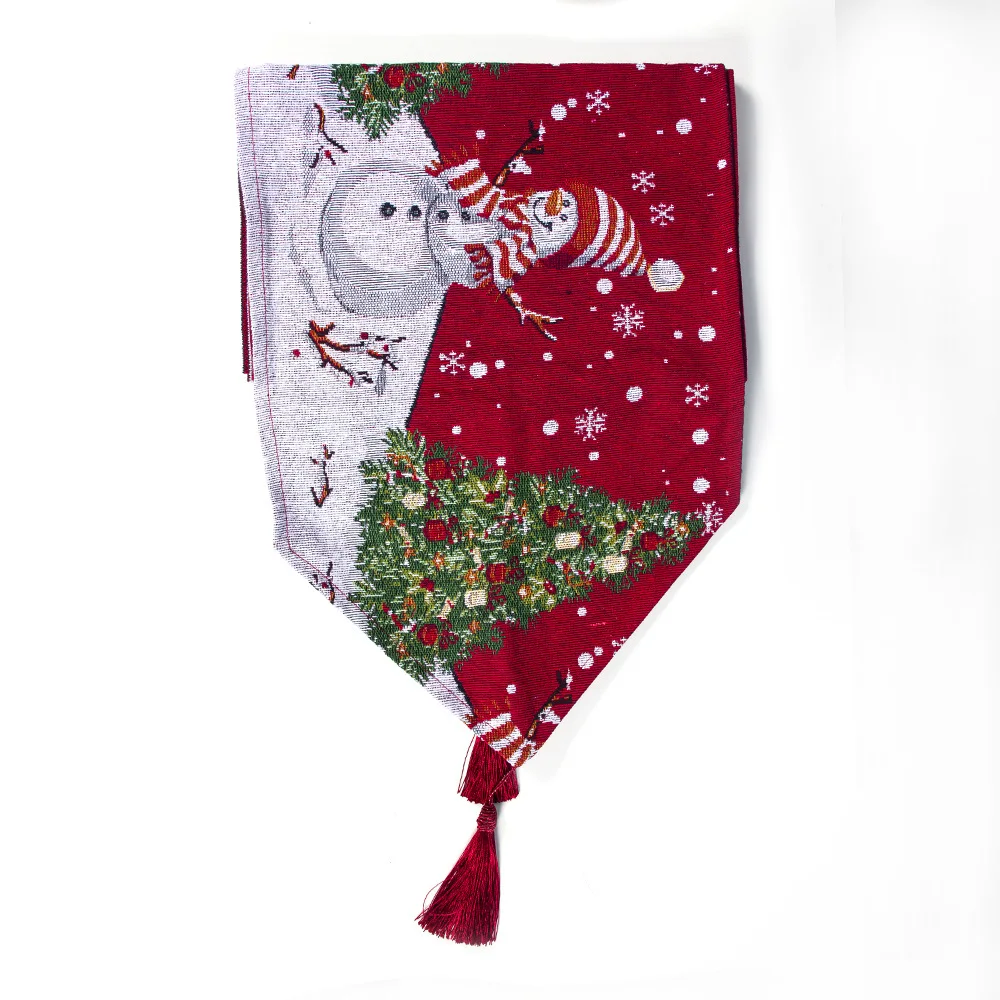  Modern Printed Holiday Dining Table Runner Christmas Table Cloth Cover For Home New Year Decoration