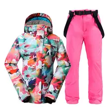 Женский Снеговик Снежинка костюм открытый спортивный костюм ветрозащитный лыжный костюм ветрозащитный костюм Снежинка костюм и норки лыжные брюки