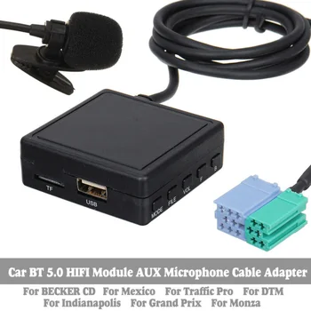 

SD MIC USB Bluetooth 5.0 Adaptor Cable With Microphone For BECKER Mexico Traffic Pro AC6925A Stereo TWS Audio Cable Adapter