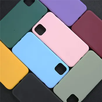 

Ottwn For iPhone 11 XR Case Simple Solid Candy Color For iPhone 11 X XS Max 6 6s 7 8 Plus 5 5s SE Silicone Soft TPU Back Cover