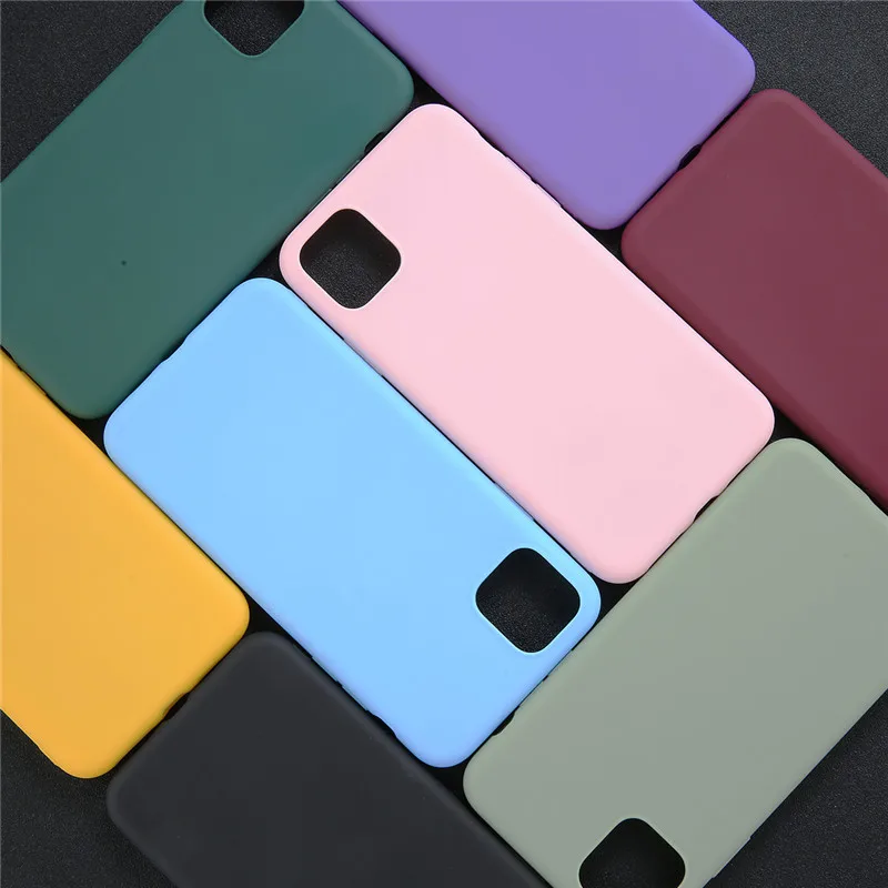 Чехол Ottwn для iPhone 11 XR простой однотонный чехол карамельных цветов X XS Max 6 6s 7 8 Plus 5 5s
