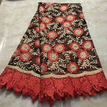 

Hot Selling 2019 High Quality Dubai Bride Embridered Nigerian Tulle Mesh Lace Fabric African Net Lace Fabric French For Wedding