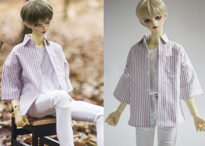 

1/4 1/3 Scale BJD Accessories Doll Clothes Loose Striped Shirt Top for BJD/SD MSD SD13 SD17 SSDF Uncle.Doll not included C0879