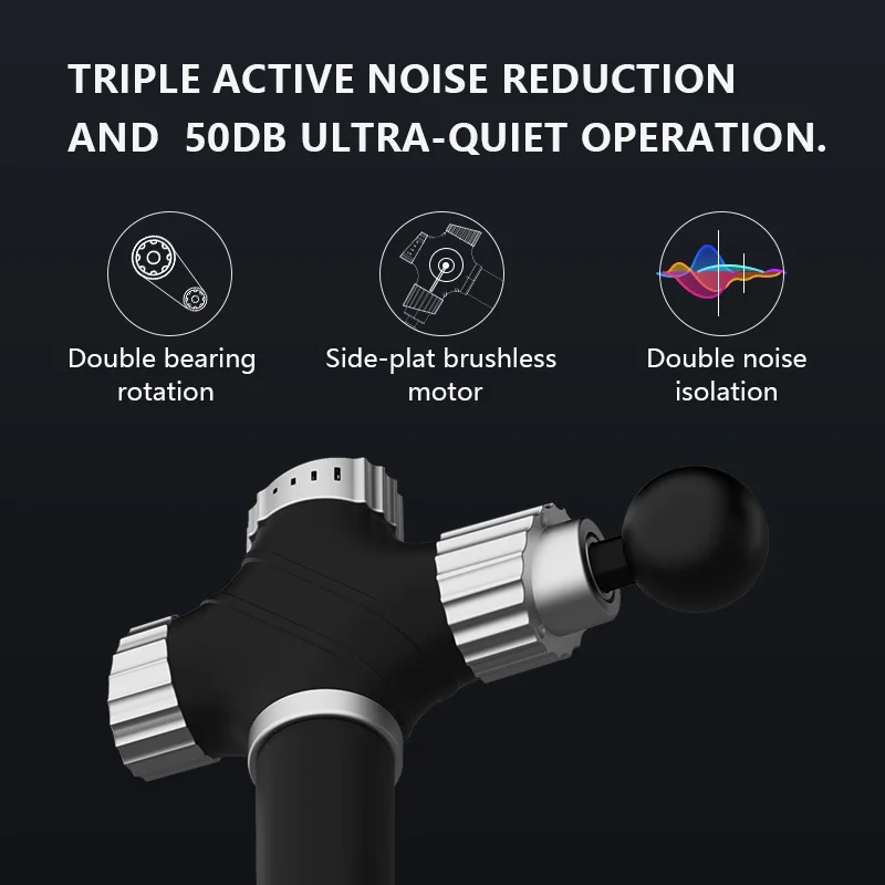 2020 New Handheld Low Noise vibration booster massage gun / muscle relax massager / Percussion Vibrating Muscle Massage Gun