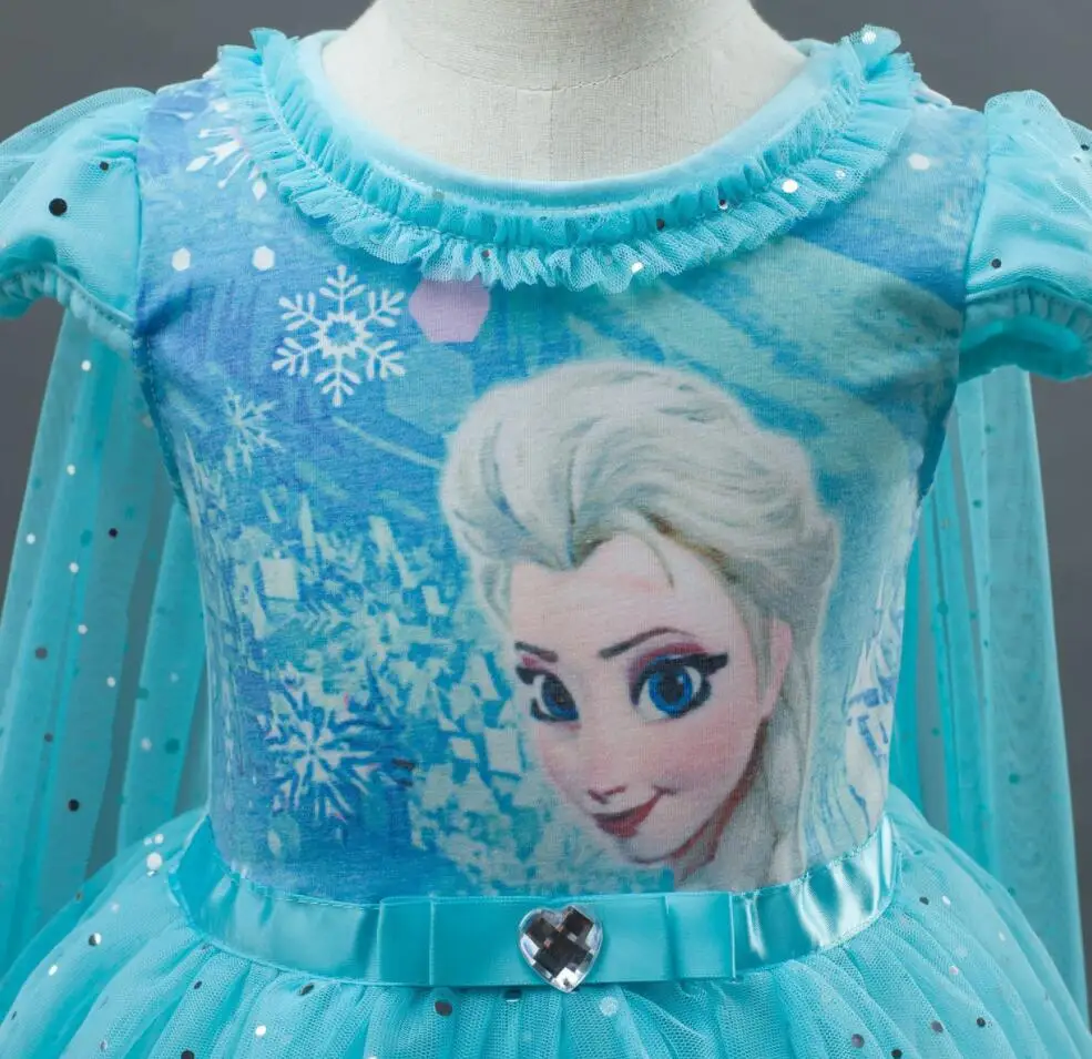 Платья для девочек летняя брендовая детская одежда для малышей платья принцесс Анны и Эльзы костюм героев мультфильма «Холодное сердце» для маскарада карнавала одежда для детей для вечеринки новогодняя одежда