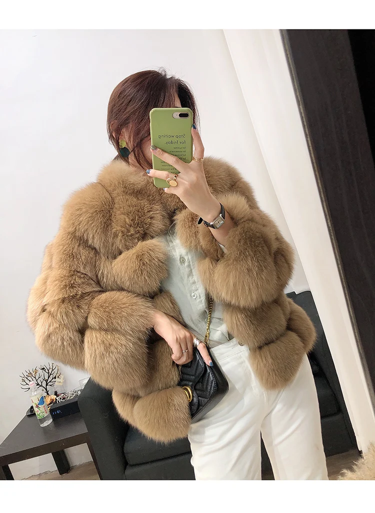 CAMEL Высококачественное модное утолщенное Женское пальто высокого качества, теплое уличное пальто на заказ, Женское пальто с натуральным мехом,, стиль - Цвет: CAMEL