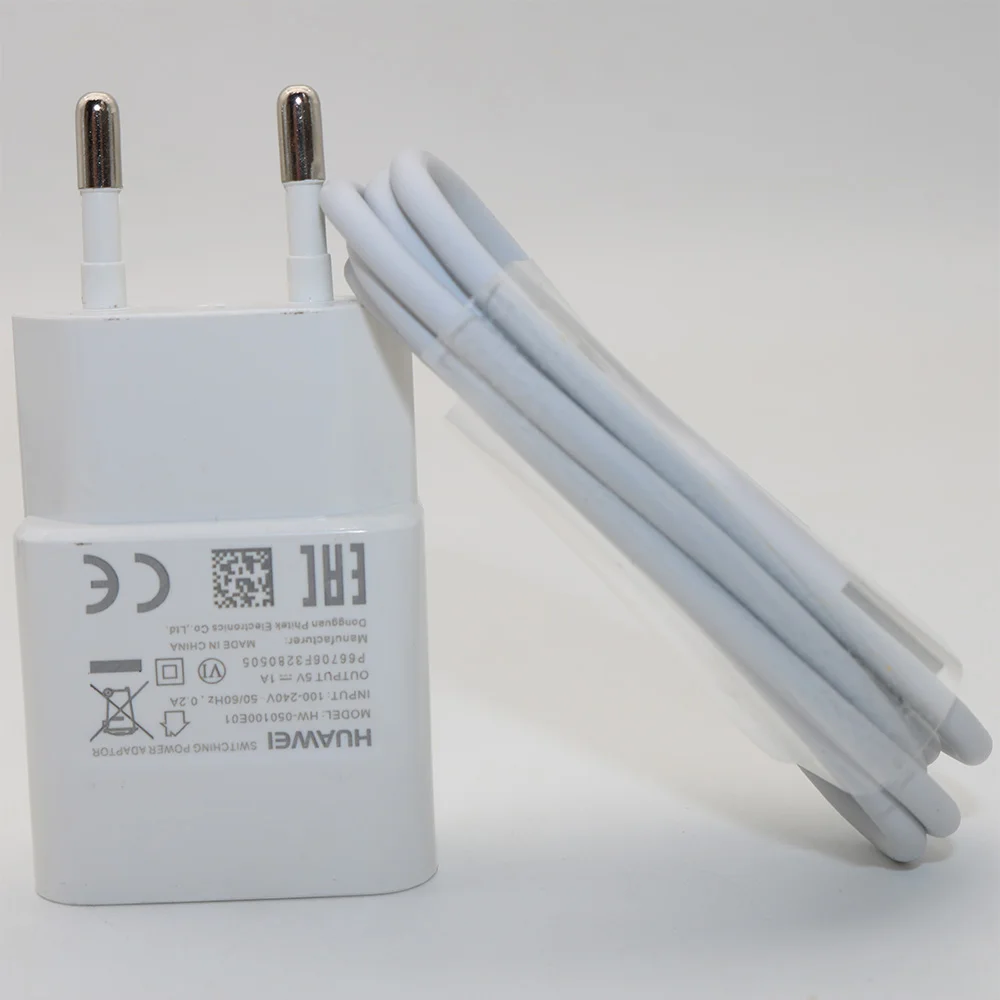 EU charger x cable Huawei Honor 7X Зарядное устройство штепсельная вилка европейского стандарта, 5 В/1a Usb настенное Мощность адаптер, зарядный кабель для 6X 6C 6a 5c 6 5X 3C 3X 4A 4C 4X G7 P7 P6 чехол для телефона - Тип штекера: EU charger x cable