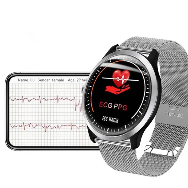ECG Smart Bracelet Color Screen Bluetooth Watch PPG Heart Rate Monitor Sports Fitness Tracker Smartwatch Swim Wristband Clock
