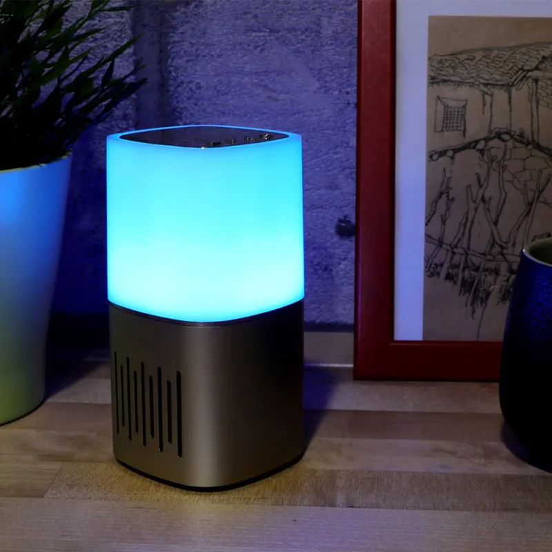 Convenient Night Light Bluetooth Speaker Touch Control Dimmable Bedside Lamp FM Radio
