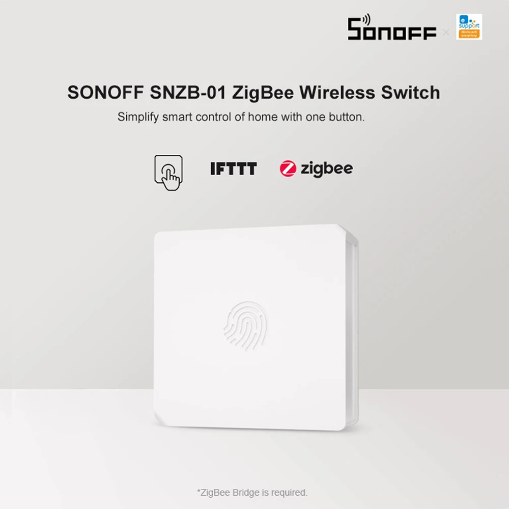 SONOFF SNZB 01 Zigbee witch Mini Size Link ZigBee Bridge с устройством Wi Fi делает их умнее через приложение