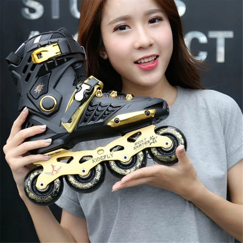 WEIQIU Inline Skates Professional Slalom Adult Roller Skating Shoes Sliding Free Skate Patins Size 35-44 Good As SEBA Sneakers