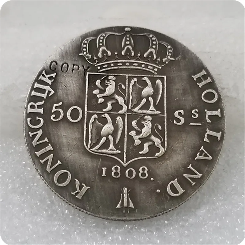 1808 голландское 50 ставеров Королевство Холланд Серебряная копия монет