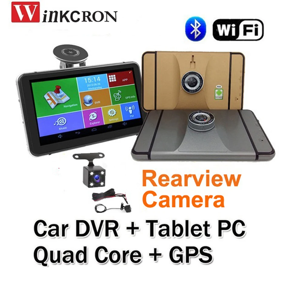 7 inch Tablet PC GPS Navigation DVR Camera RearView Camera Dash Cam Video Recorder Andoird 4.4 WIFI 1080P 8GB Truck Vehicle GPS