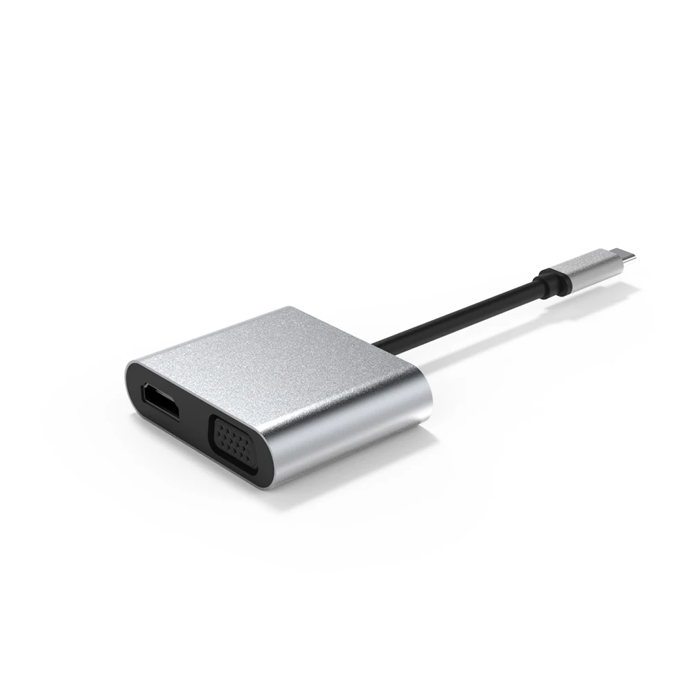 DeepFox 2 в 1 Usb type C-4 k Hdmi Vga T Circle type C Usb-c видео конвертеры адаптер usb-хаб компьютер концентратор ноутбук концентратор